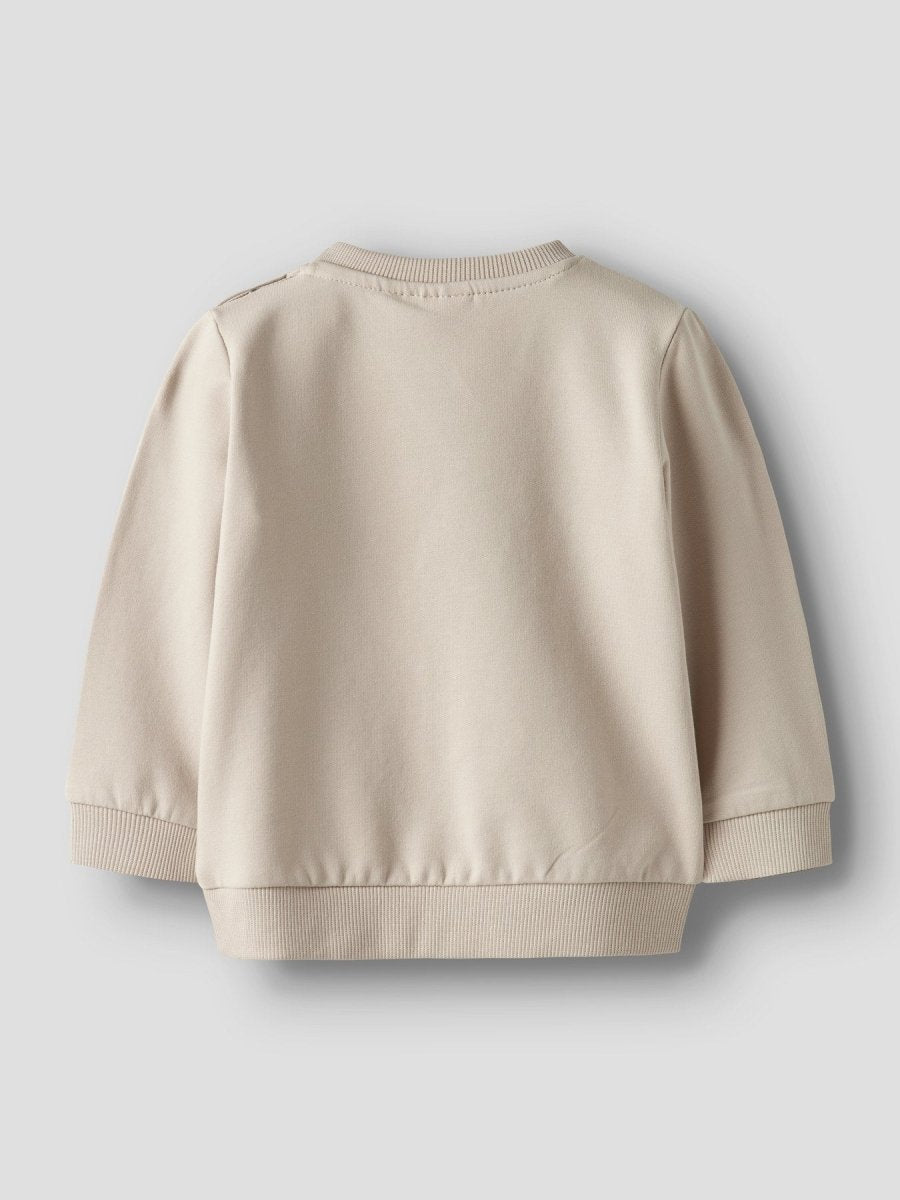 name it baby VONNE LS SWEAT - Peyote | Dino | Torgunns Barneklær AS