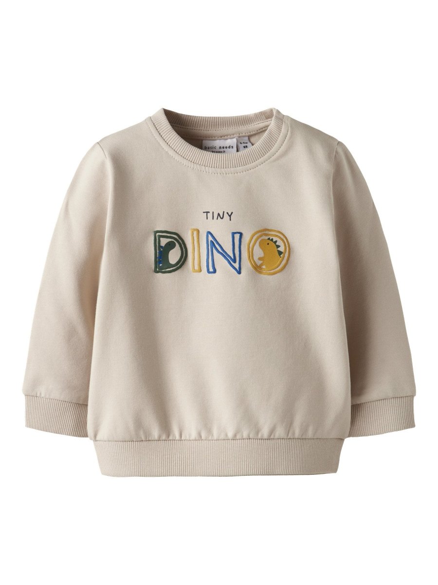 name it baby VONNE LS SWEAT - Peyote | Dino | Torgunns Barneklær AS