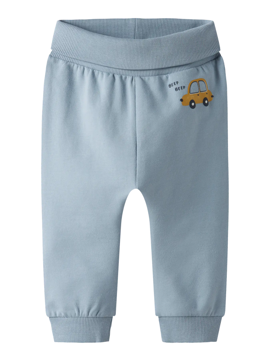 name it baby VONNE SWEAT PANT - Dusty Blue | Car | Torgunns Barneklær AS