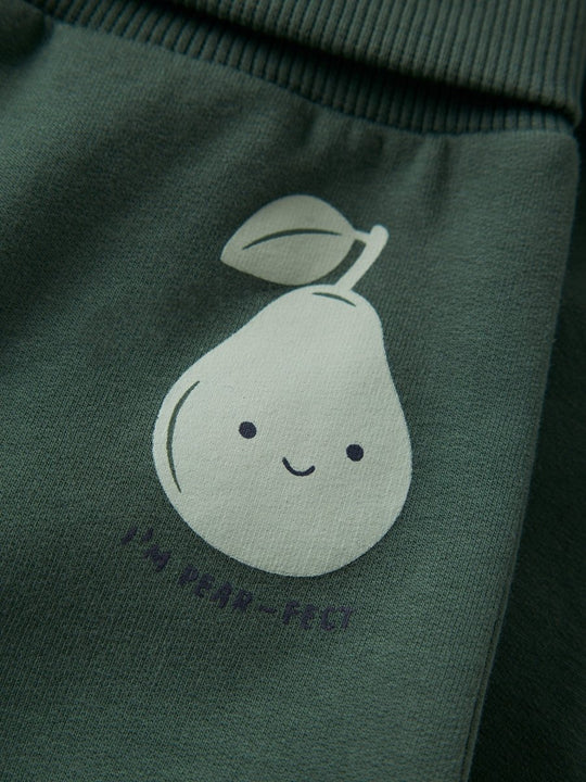 name it baby VONNE SWEAT PANT - Garden Topiary | Pear | Torgunns Barneklær AS