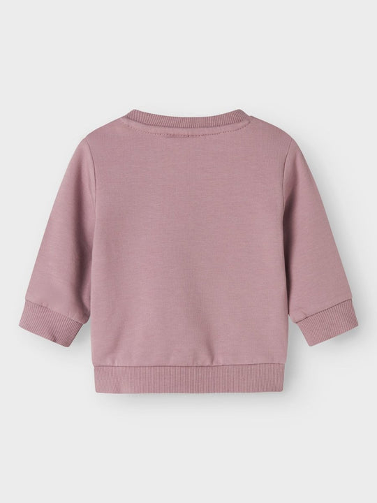 name it baby VRILLIE LS SWEAT - Elderberry | Cat Ballerina | Torgunns Barneklær AS