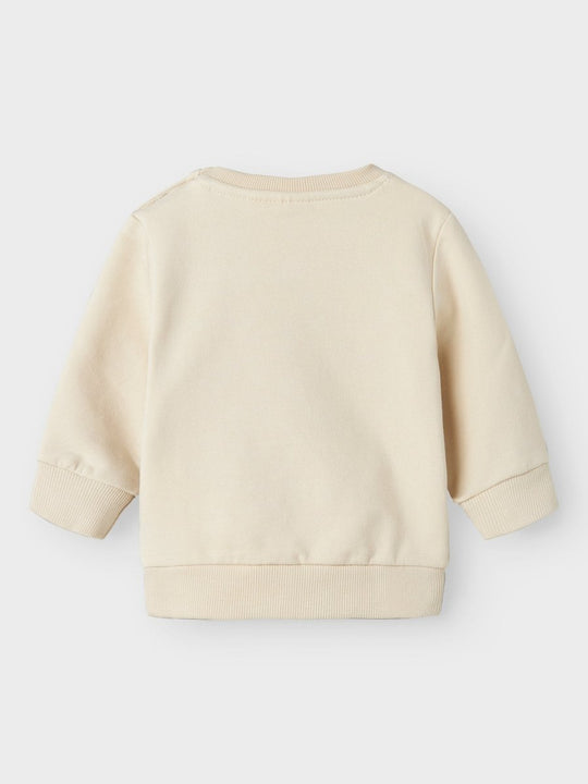 name it baby VRILLIE LS SWEAT - Summer Sand | Hearts | Torgunns Barneklær AS