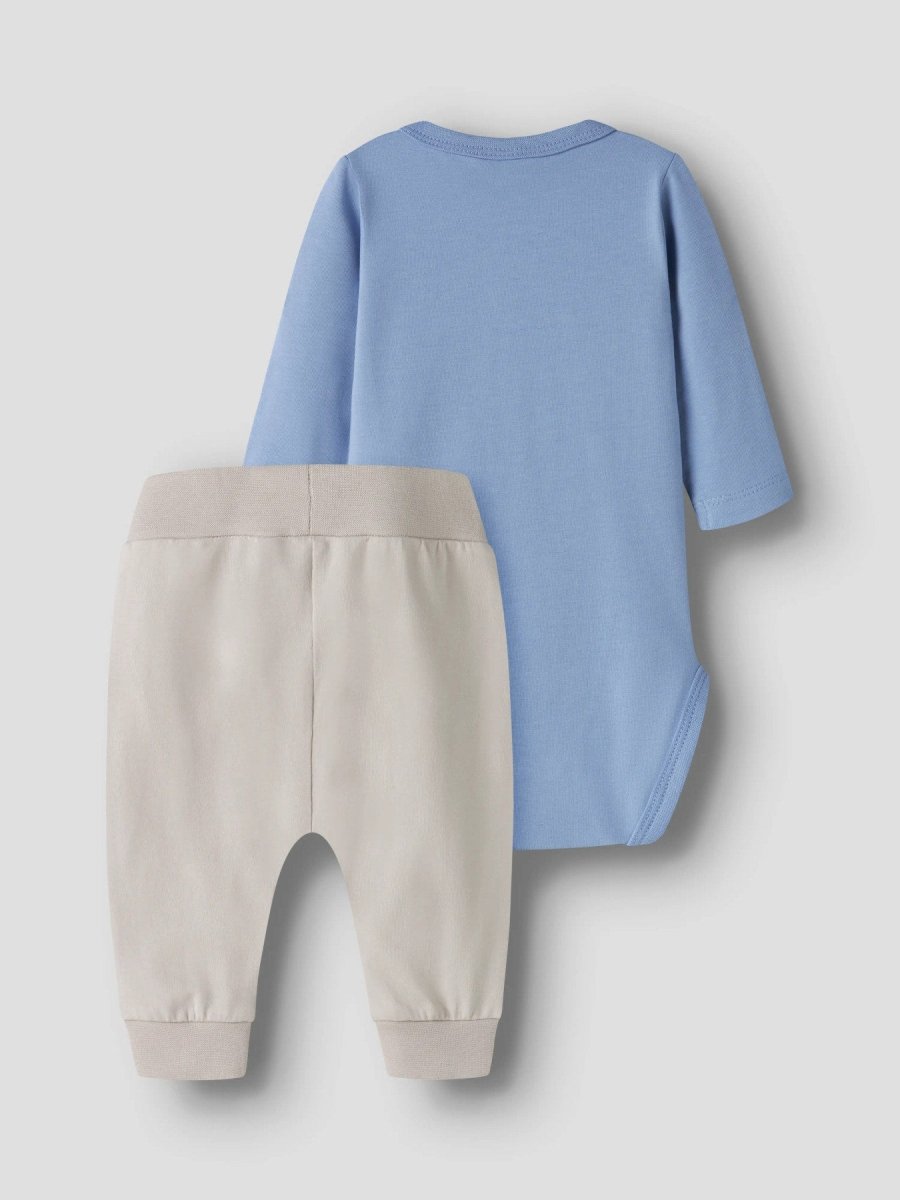 name it baby VROLLE LS WRAP BODY SET - Endless Sky | Pumice Stone | Torgunns Barneklær AS