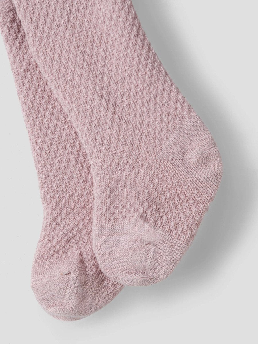 name it baby WAKMA Ullstrømpebukse Mønsterstrikk - Violet Ice | Torgunns Barneklær AS