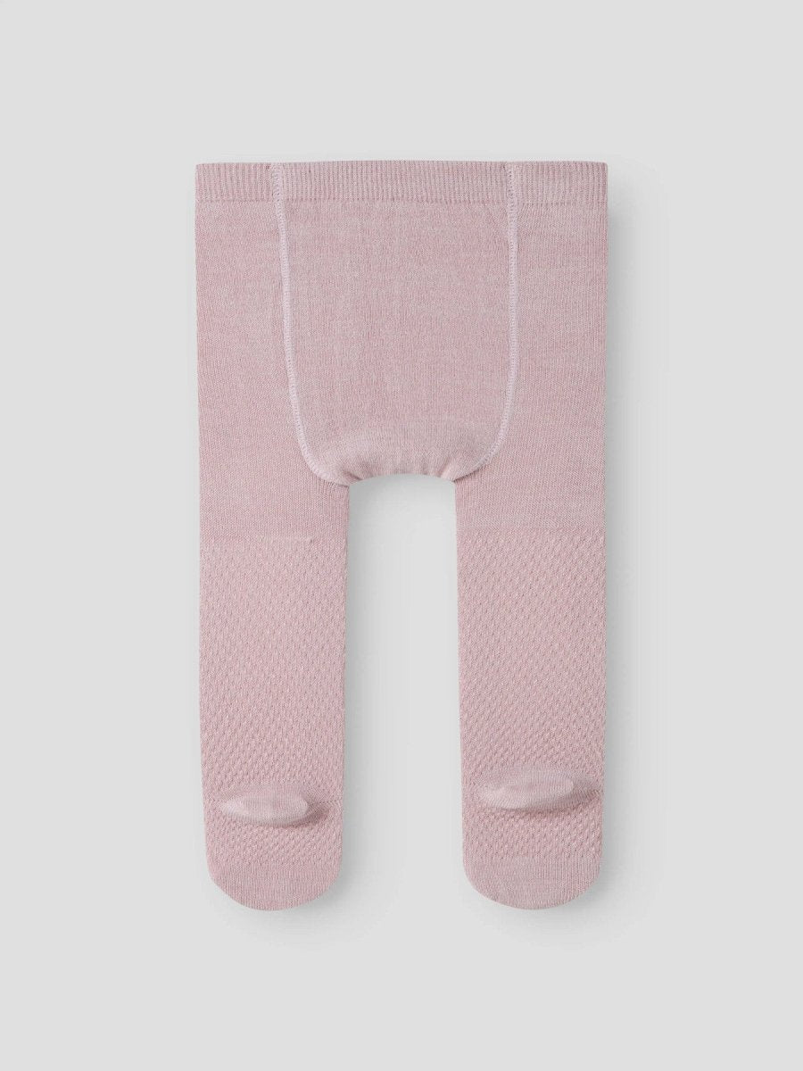 name it baby WAKMA Ullstrømpebukse Mønsterstrikk - Violet Ice | Torgunns Barneklær AS