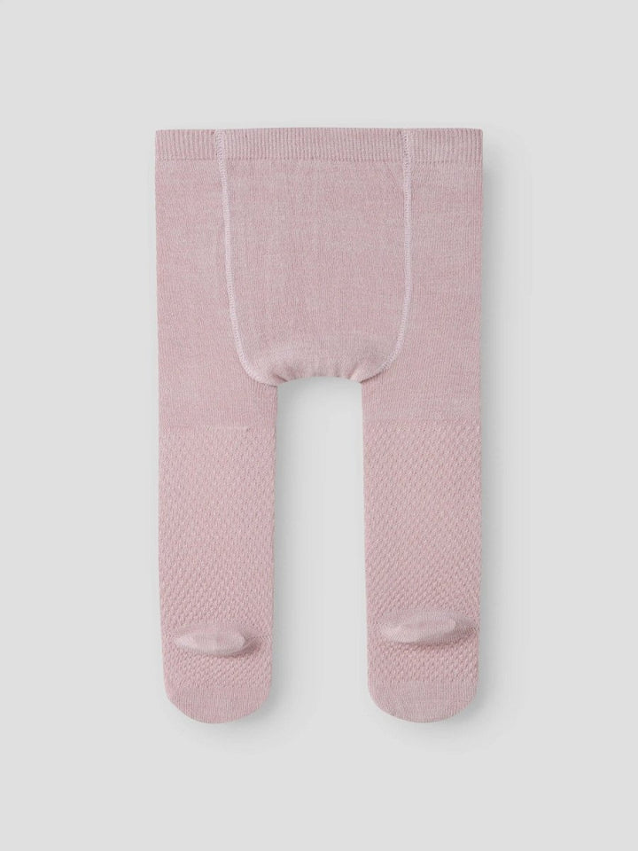 name it baby WAKMA Ullstrømpebukse Mønsterstrikk - Violet Ice | Torgunns Barneklær AS