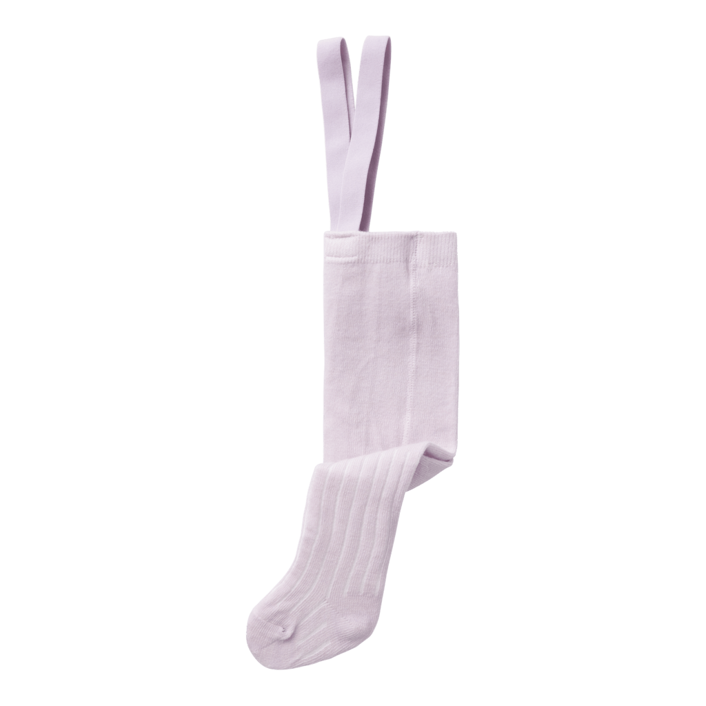 name it baby WAKMA WO/BL RIB PANTYHOSE W/SUS - Lilac Ash | Torgunns Barneklær AS
