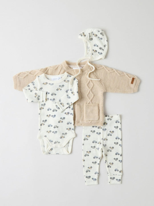 name it baby WANG ull body i merinoull – Coconut Milk | Traktor | Torgunns Barneklær AS