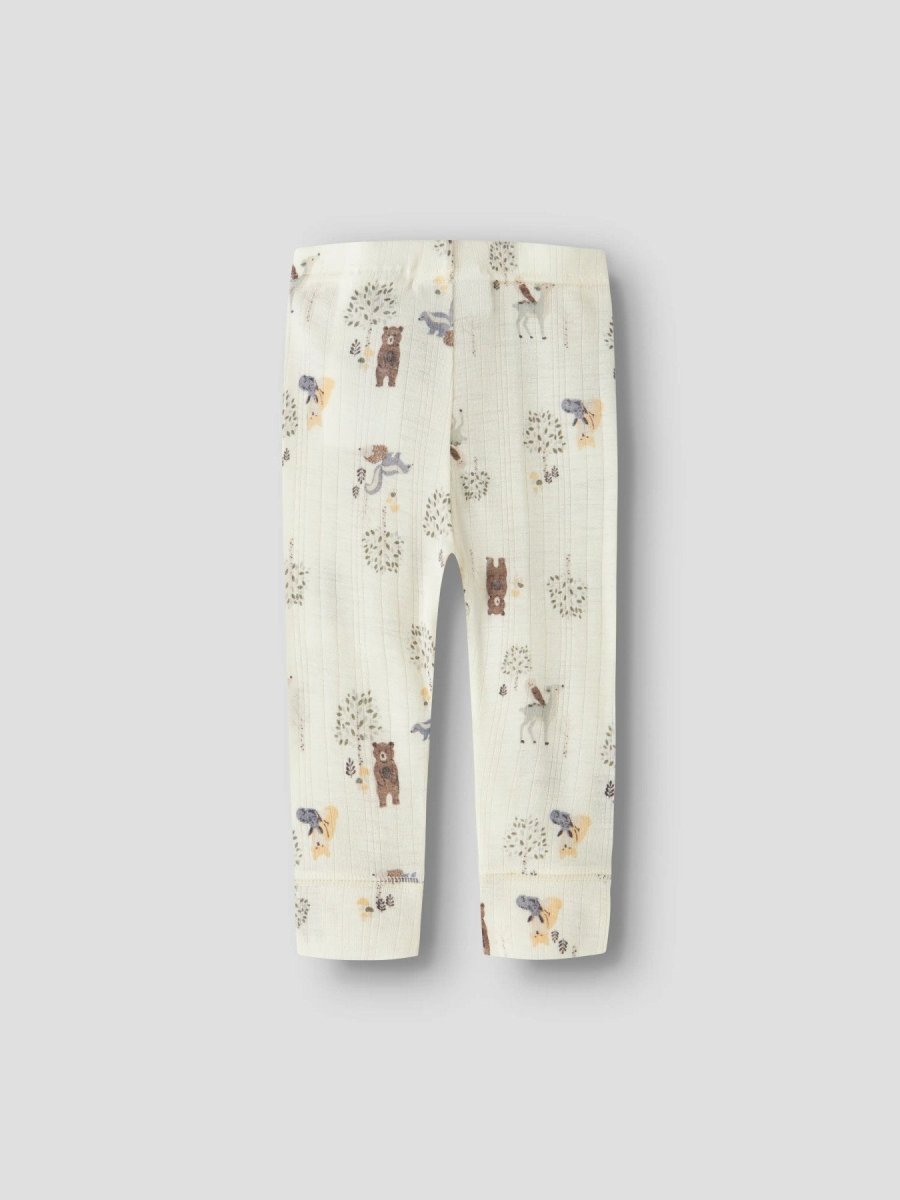 name it baby WANG Ull Legging NOOS - Snow White | Forest Animal | Torgunns Barneklær AS