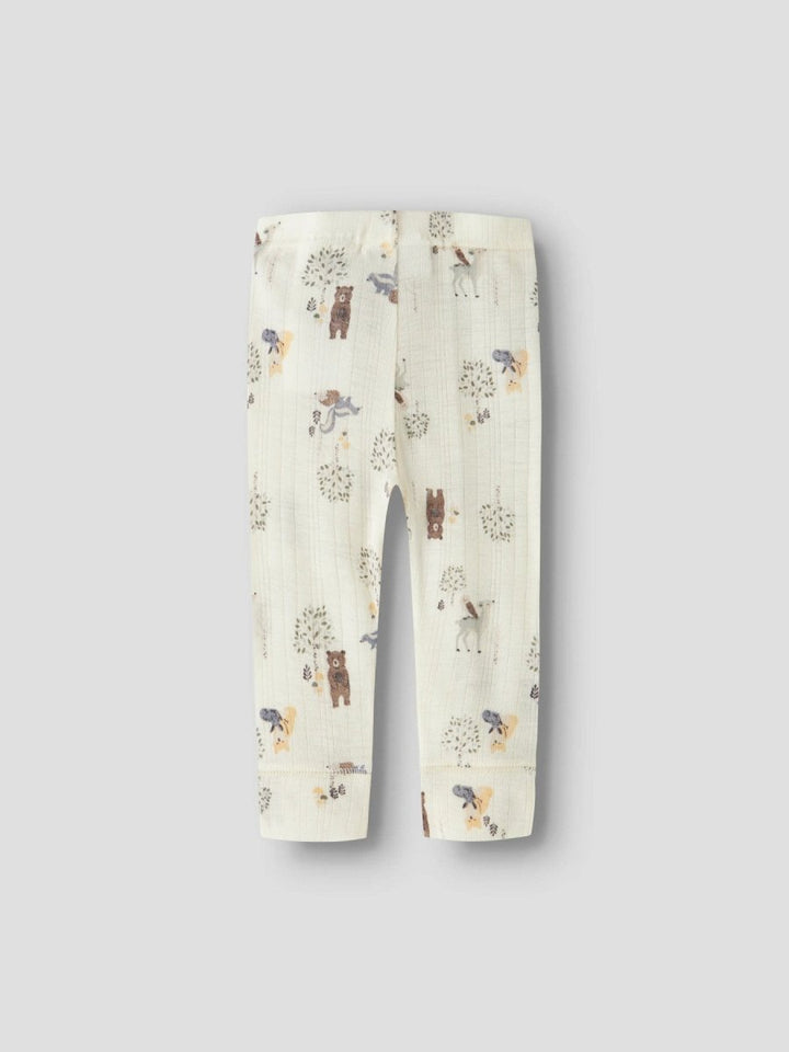 name it baby WANG Ull Legging NOOS - Snow White | Forest Animal | Torgunns Barneklær AS