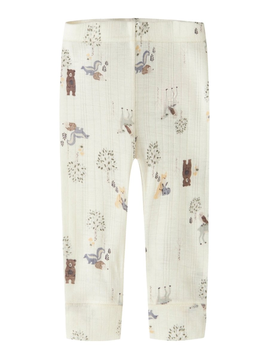 name it baby WANG Ull Legging NOOS - Snow White | Forest Animal | Torgunns Barneklær AS