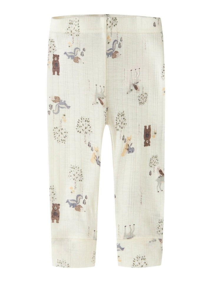 name it baby WANG Ull Legging NOOS - Snow White | Forest Animal | Torgunns Barneklær AS
