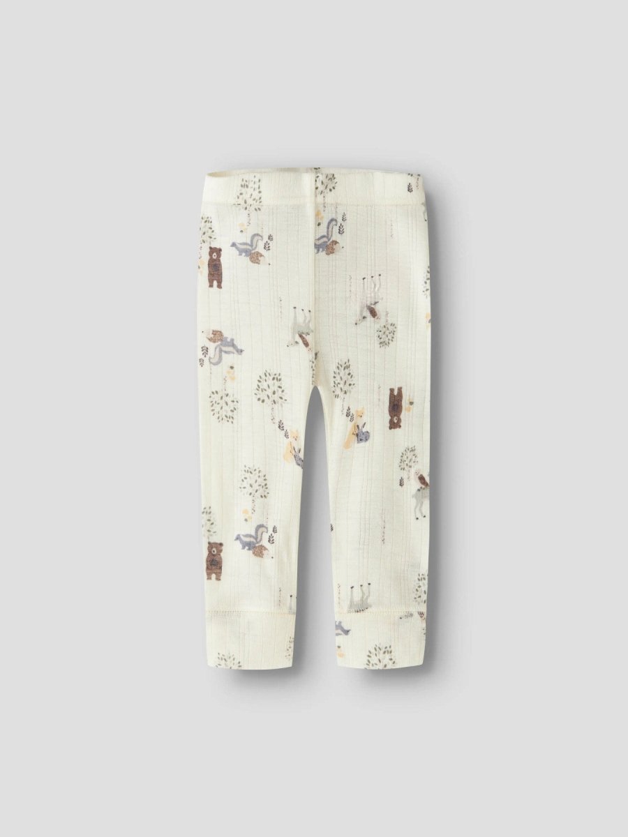 name it baby WANG Ull Legging NOOS - Snow White | Forest Animal | Torgunns Barneklær AS