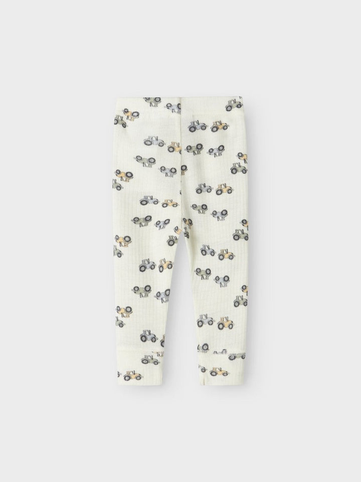 name it baby WANG ull leggings i merinoull – Coconut Milk | Traktor | Torgunns Barneklær AS