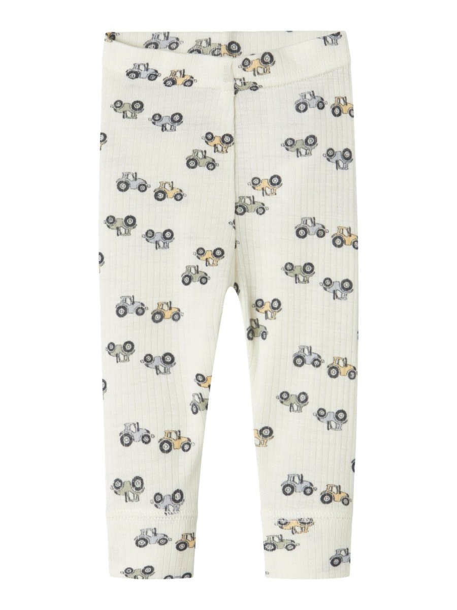 name it baby WANG ull leggings i merinoull – Coconut Milk | Traktor | Torgunns Barneklær AS