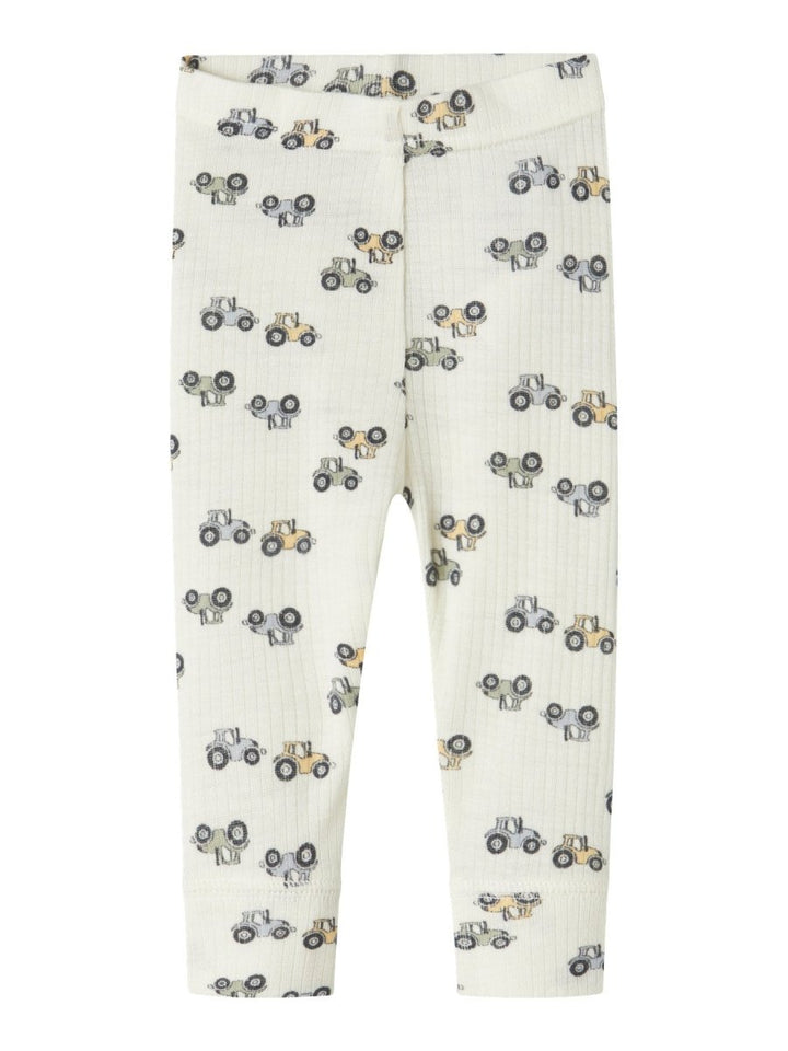 name it baby WANG ull leggings i merinoull – Coconut Milk | Traktor | Torgunns Barneklær AS