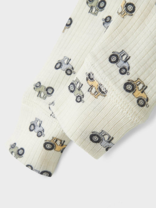 name it baby WANG ull leggings i merinoull – Coconut Milk | Traktor | Torgunns Barneklær AS