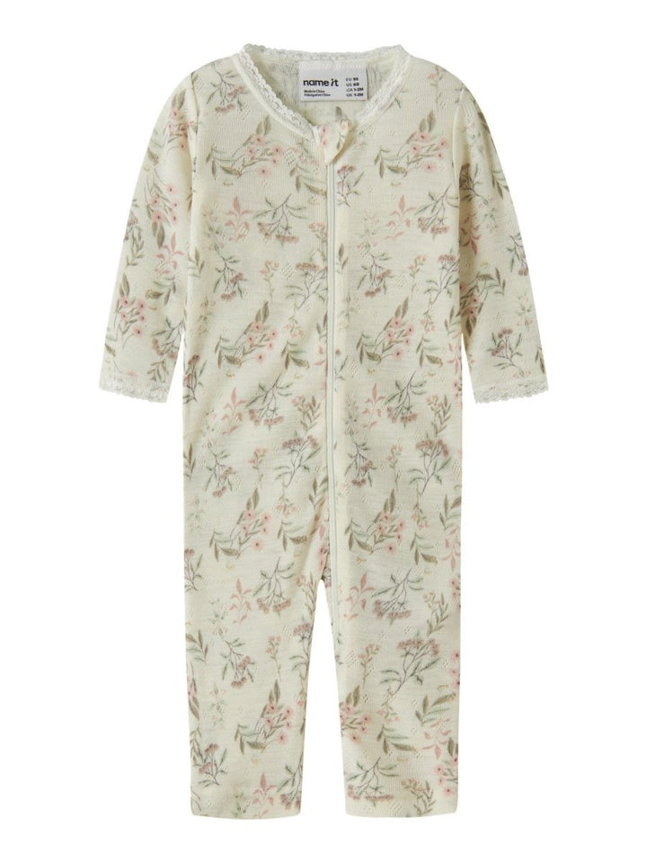 name it baby WANG Ullpysj NOOS - Snow White | Flowers &amp; Leafs | Torgunns Barneklær AS
