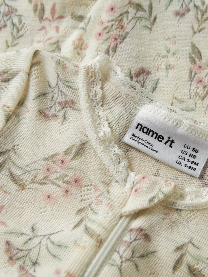 name it baby WANG Ullpysj NOOS - Snow White | Flowers &amp; Leafs | Torgunns Barneklær AS