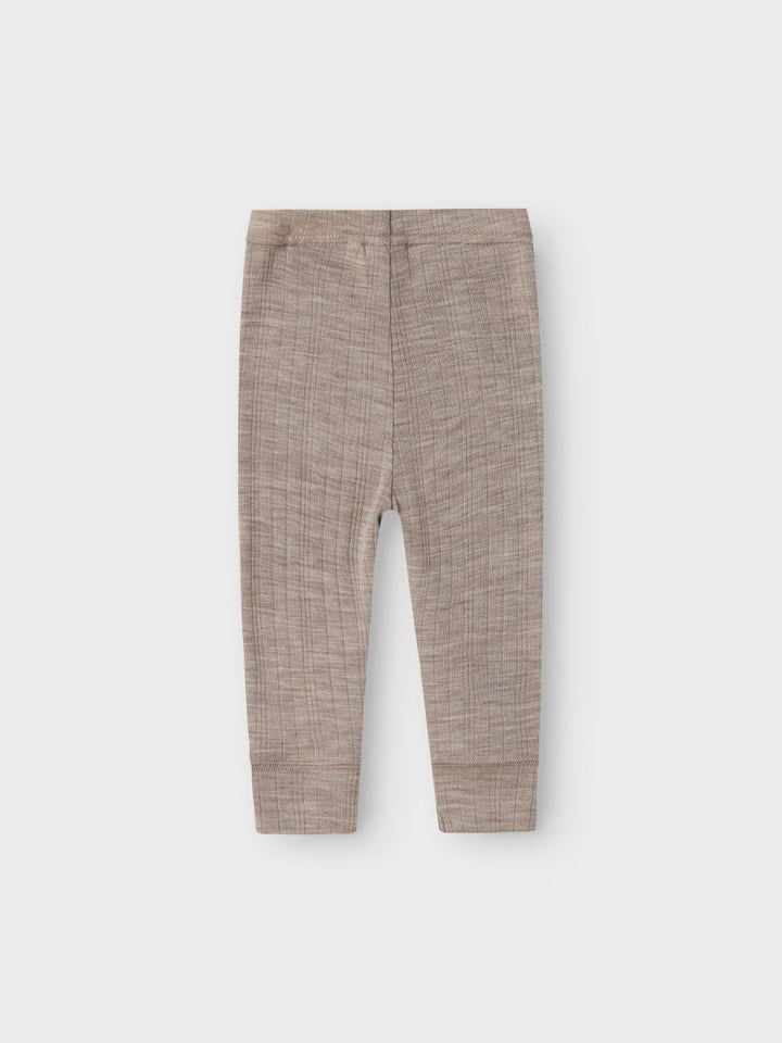 name it baby WANG WOOL NEEDLE LONGJOHN SOLID NOOS - Satellite | Torgunns Barneklær AS