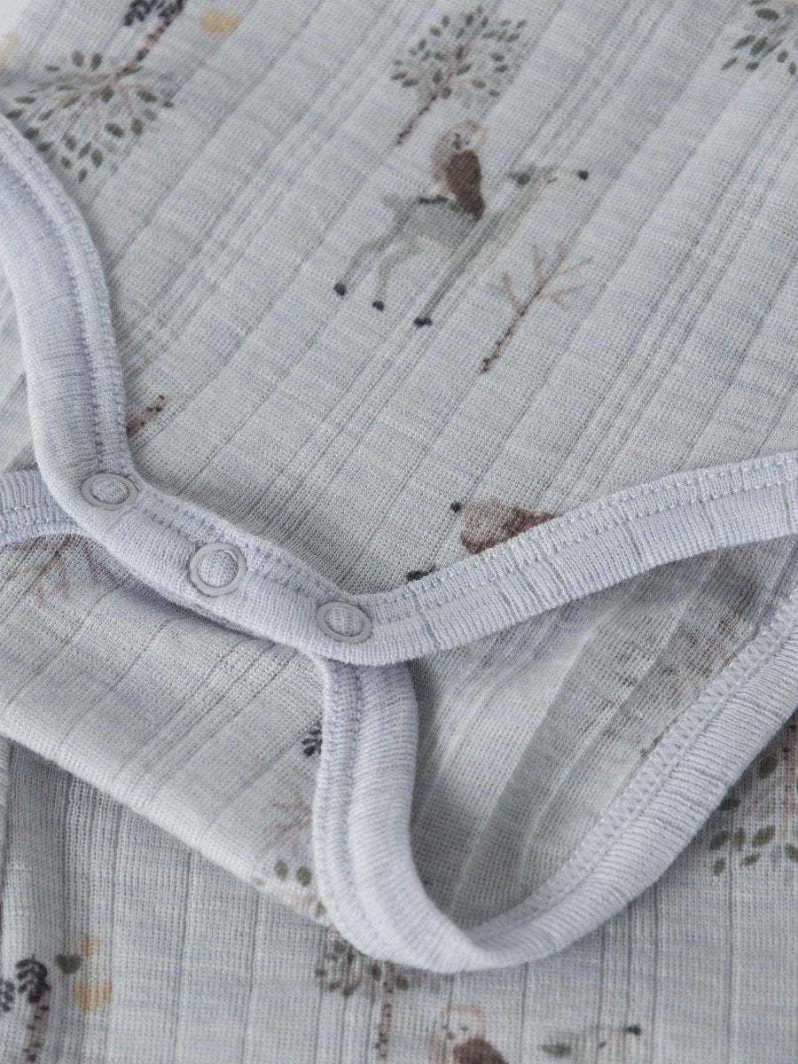 name it baby WANG WOOL Needle ls Body noos - Arctic Ice | Forest Animals | Torgunns Barneklær AS