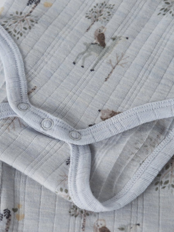 name it baby WANG WOOL Needle ls Body noos - Arctic Ice | Forest Animals | Torgunns Barneklær AS