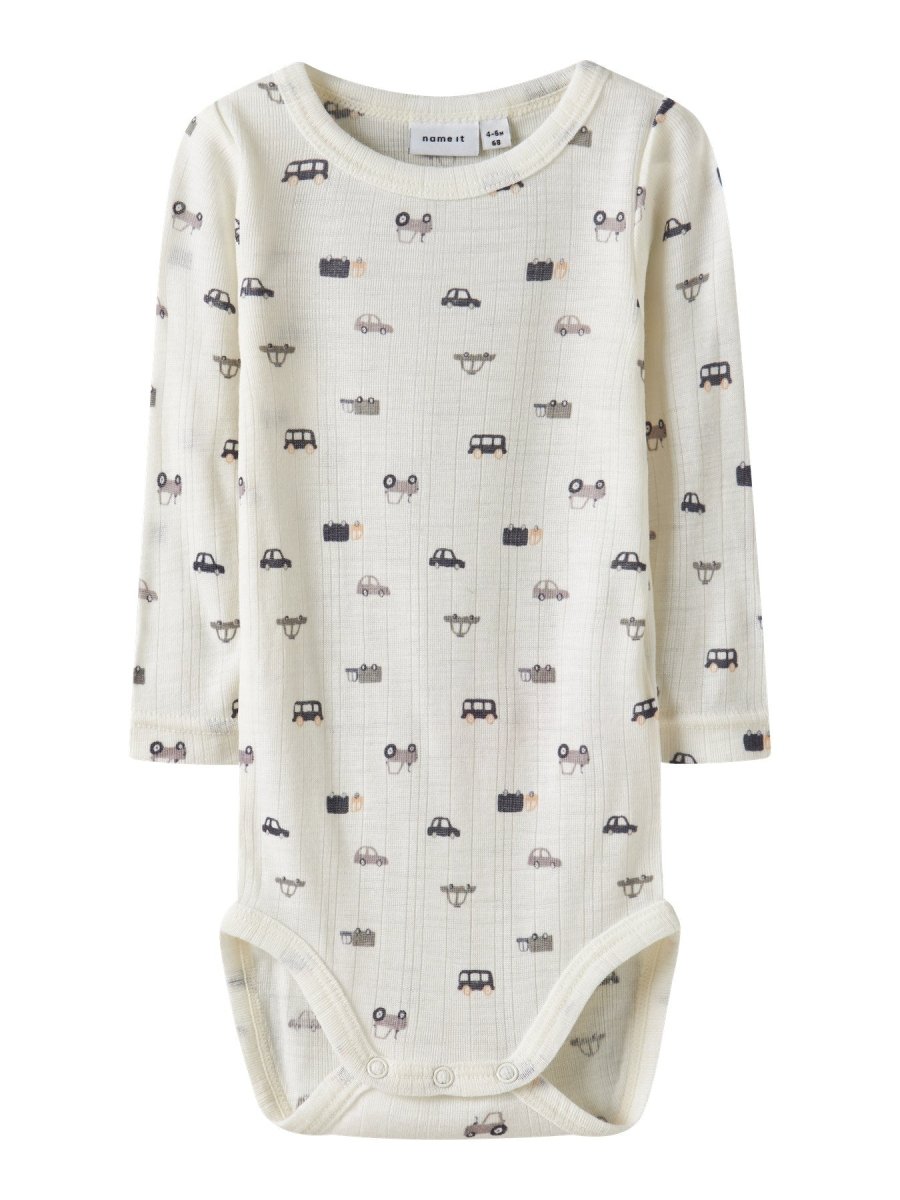 name it baby WANG WOOL NEEDLE LS BODY NOOS - Snow White | Small cars | Torgunns Barneklær AS