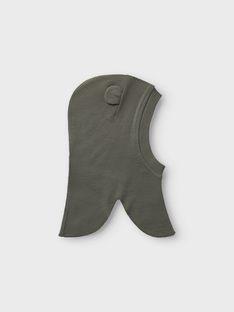 name it baby WILLIT WOOL BALACLAVA W/EARS - Mulled Basil | Torgunns Barneklær AS