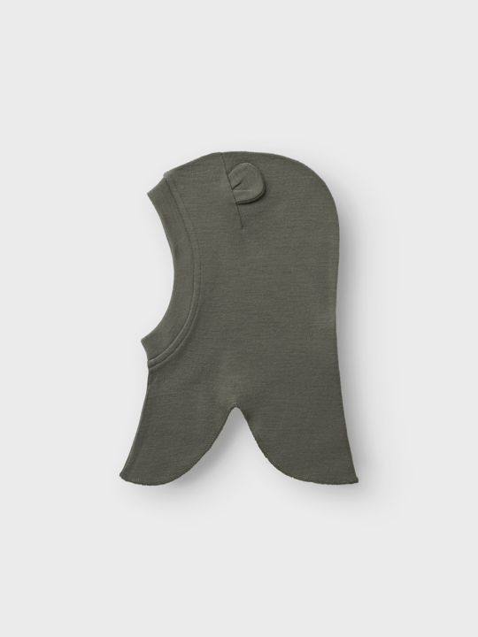name it baby WILLIT WOOL BALACLAVA W/EARS - Mulled Basil | Torgunns Barneklær AS