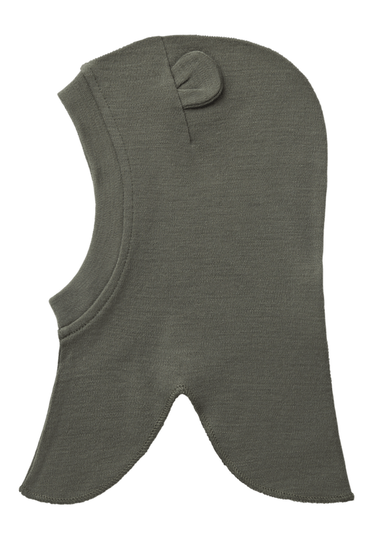 name it baby WILLIT WOOL BALACLAVA W/EARS - Mulled Basil | Torgunns Barneklær AS