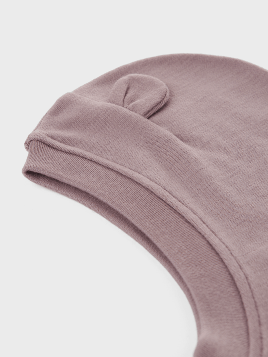 name it baby WILLIT WOOL BALACLAVA W/EARS - Purple Dove | Torgunns Barneklær AS