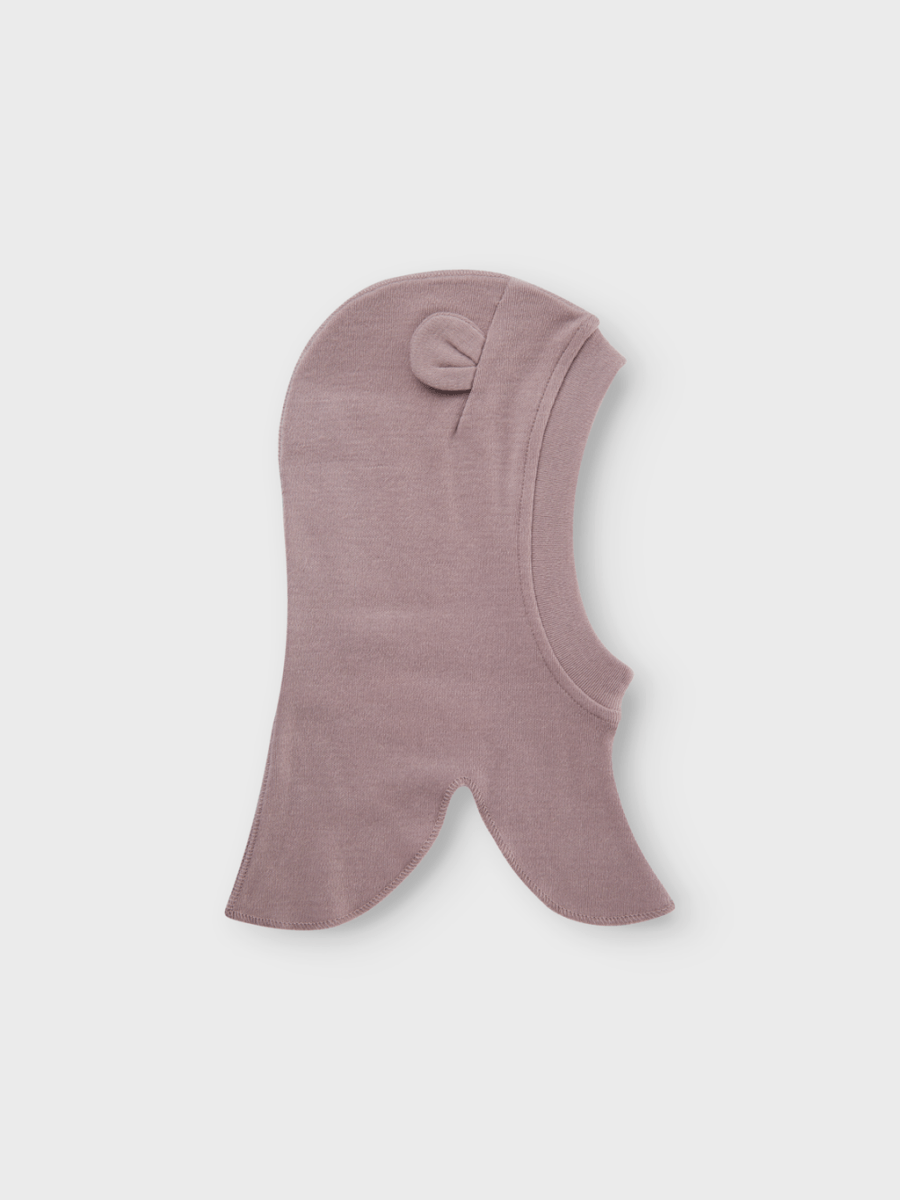 name it baby WILLIT WOOL BALACLAVA W/EARS - Purple Dove | Torgunns Barneklær AS
