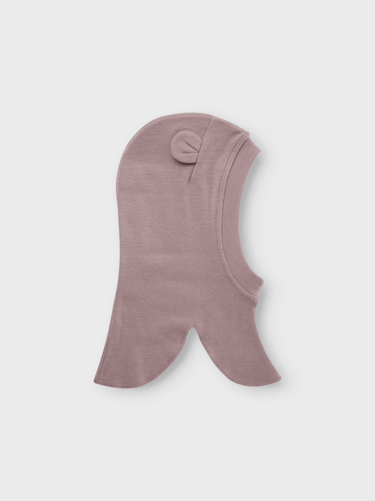 name it baby WILLIT WOOL BALACLAVA W/EARS - Purple Dove | Torgunns Barneklær AS