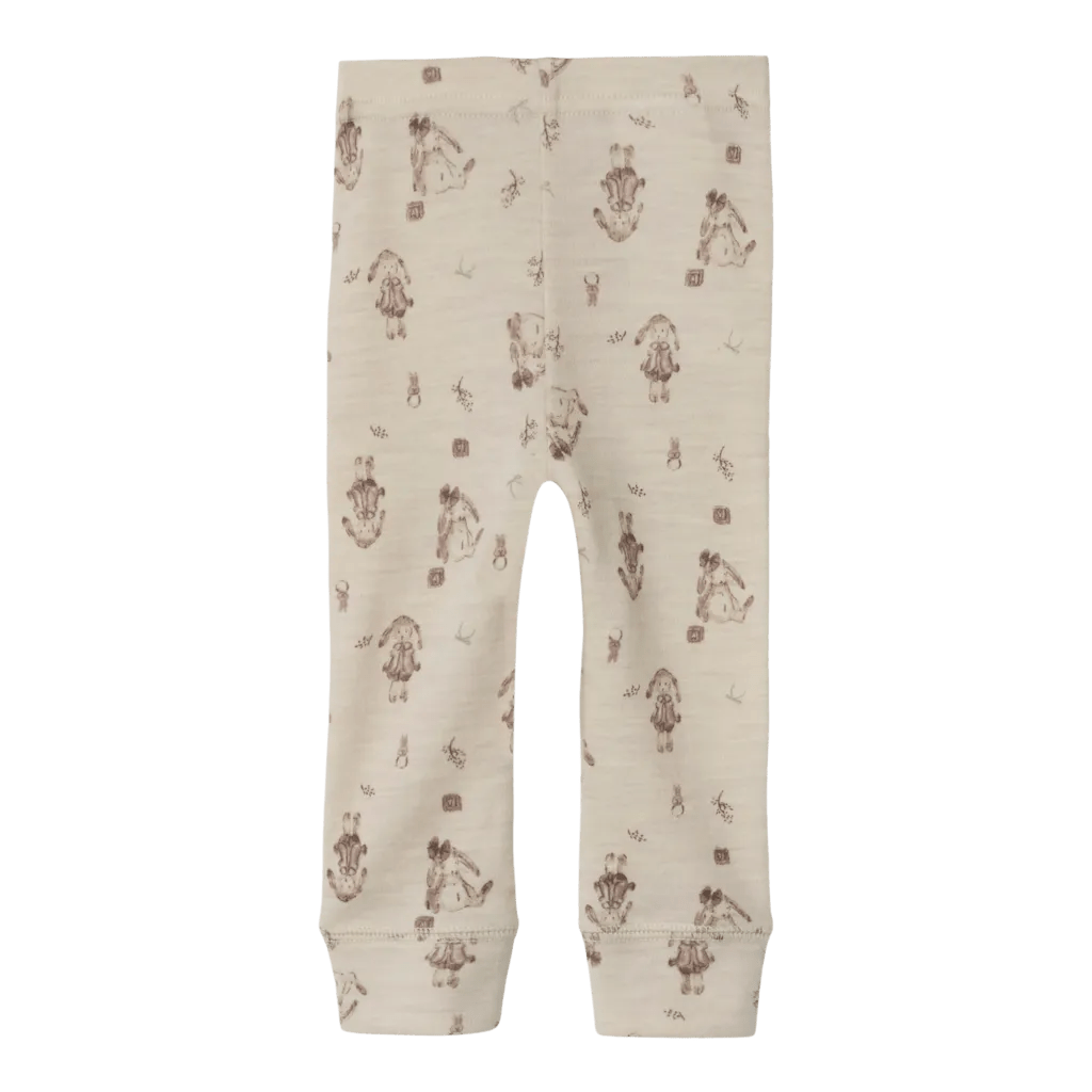 name it baby WILLOS ULL LEGGINGS - Kanin | Torgunns Barneklær AS