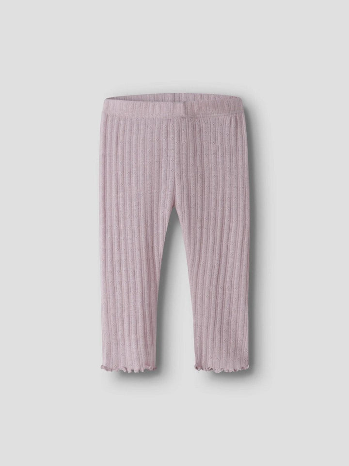 name it baby WOSSA Ull/Silke Leggings - Violet Ice | Torgunns Barneklær AS