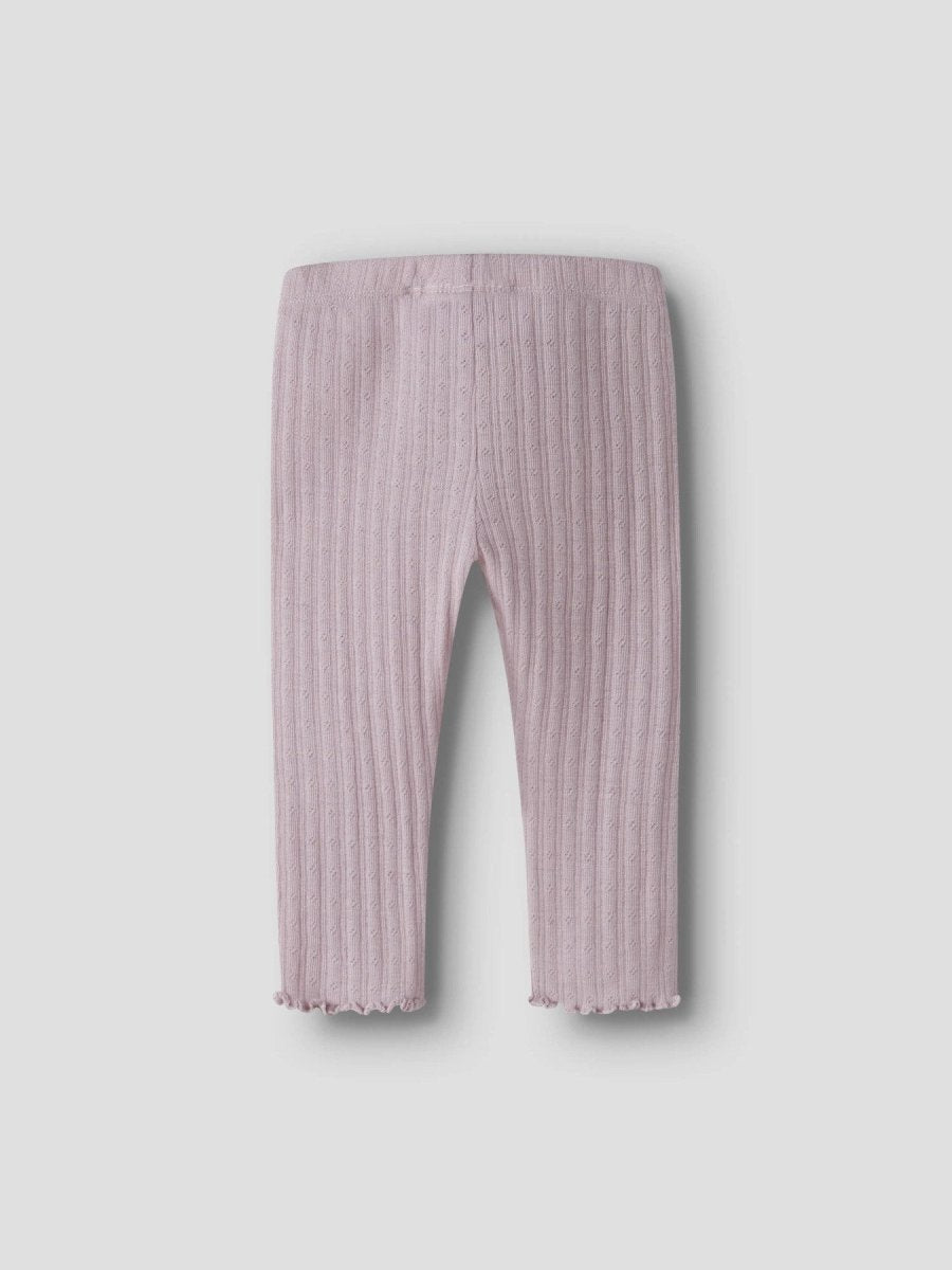 name it baby WOSSA Ull/Silke Leggings - Violet Ice | Torgunns Barneklær AS