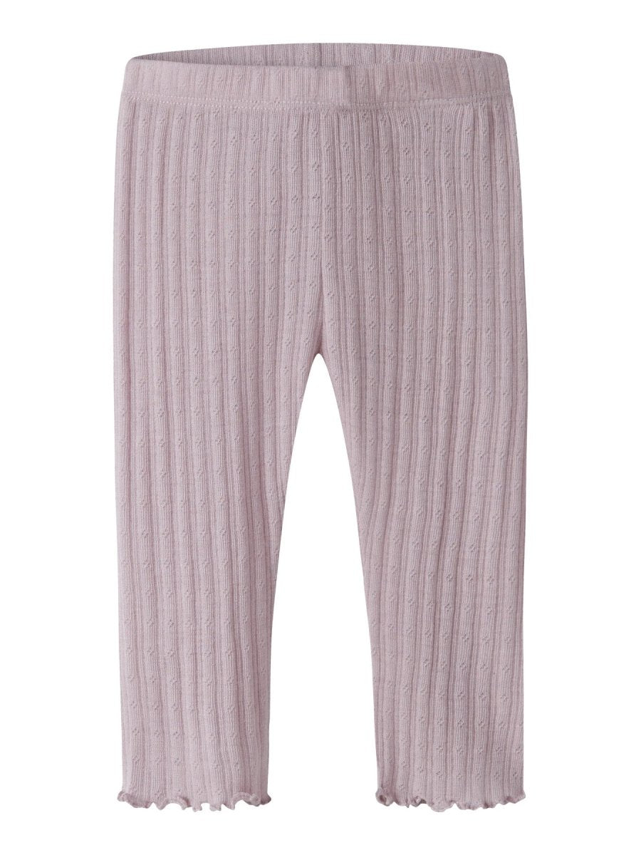 name it baby WOSSA Ull/Silke Leggings - Violet Ice | Torgunns Barneklær AS