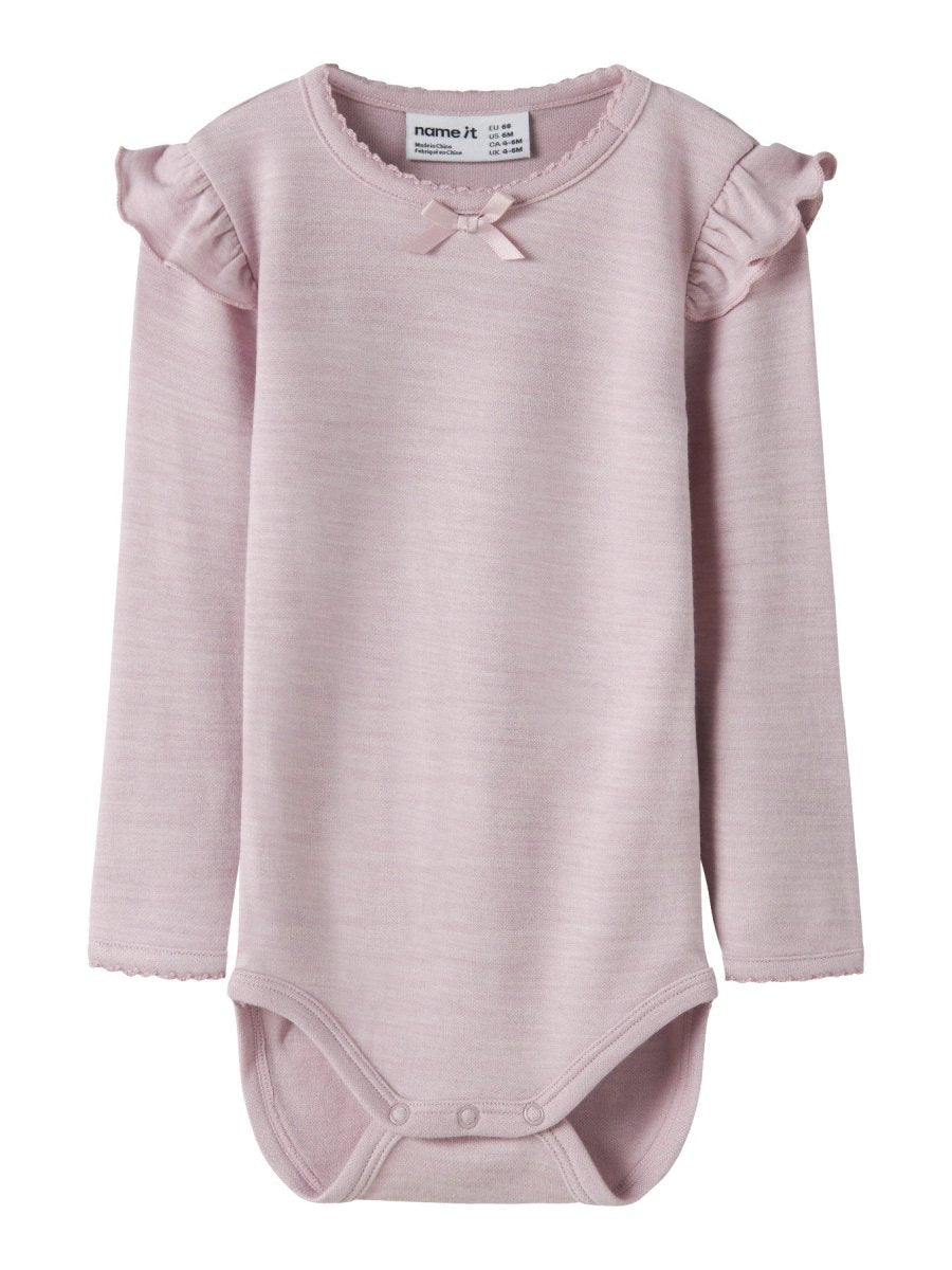 name it baby WYLA Ull/Bambus Body - Violet Ice | Torgunns Barneklær AS