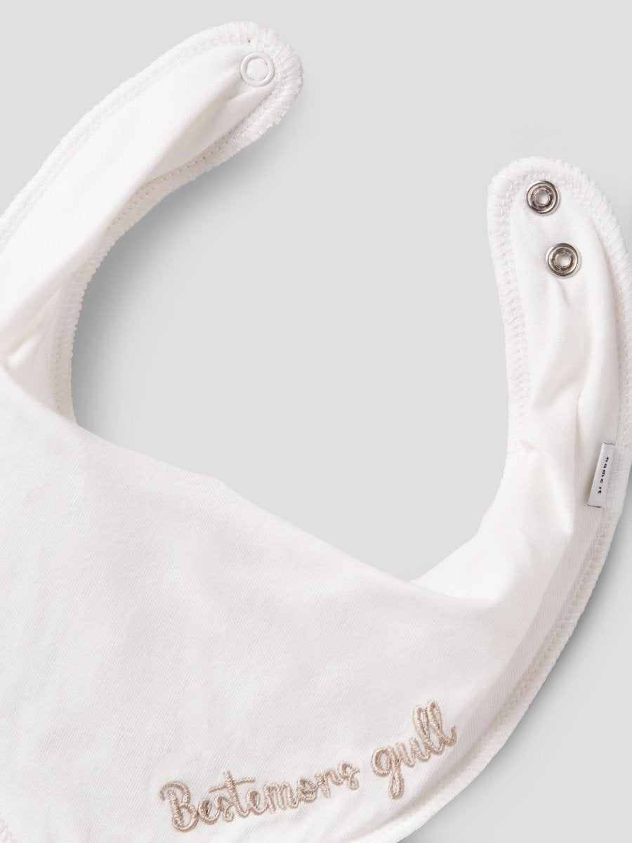 name it baby YATTE SCARF BIB - Snow White | Bestemors gull | Torgunns Barneklær AS