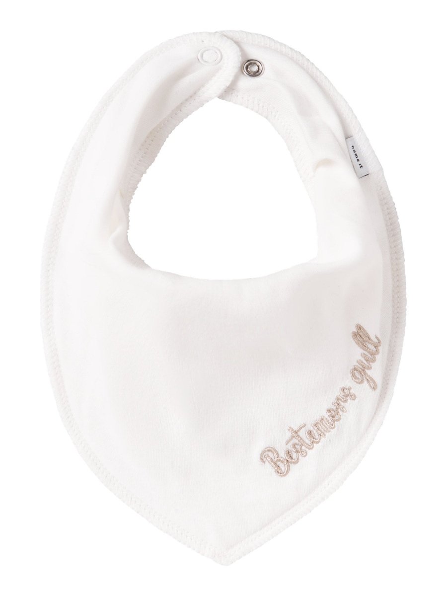 name it baby YATTE SCARF BIB - Snow White | Bestemors gull | Torgunns Barneklær AS