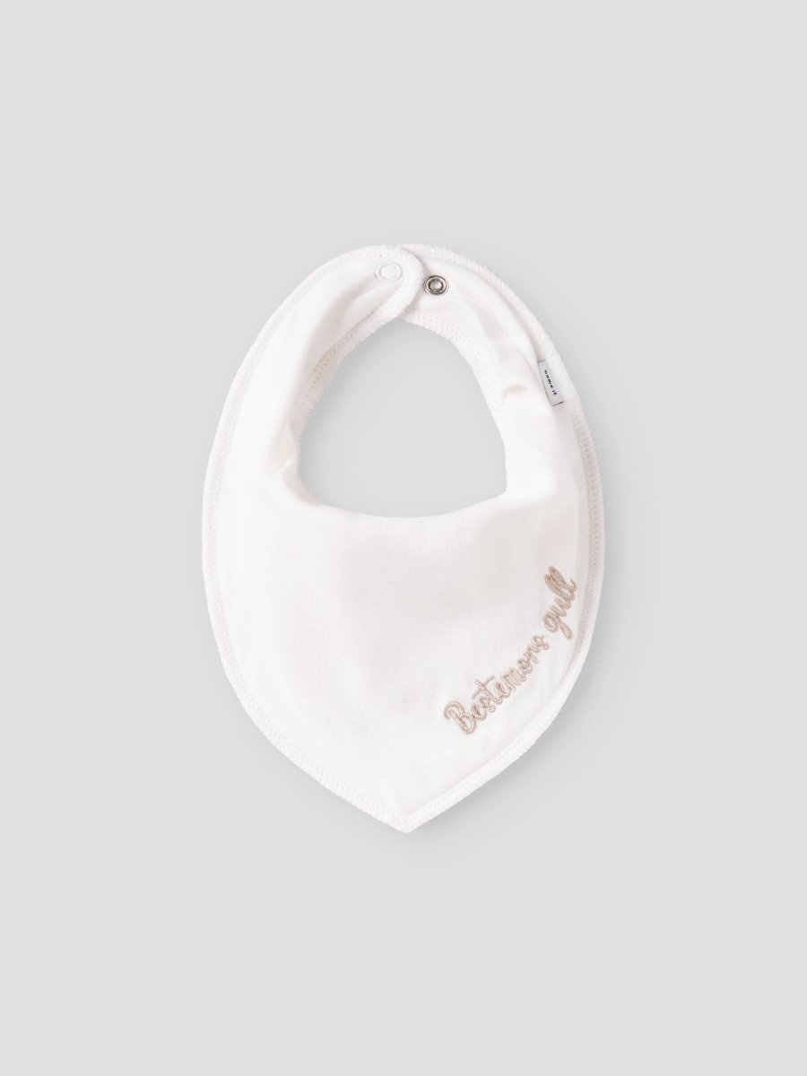 name it baby YATTE SCARF BIB - Snow White | Bestemors gull | Torgunns Barneklær AS