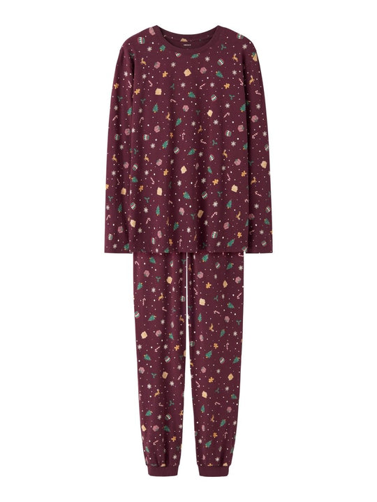 name it family VISMAS JULEPYSJ - Burgundy | Torgunns Barneklær AS