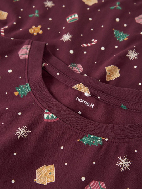 name it family VISMAS JULEPYSJ - Burgundy | Torgunns Barneklær AS