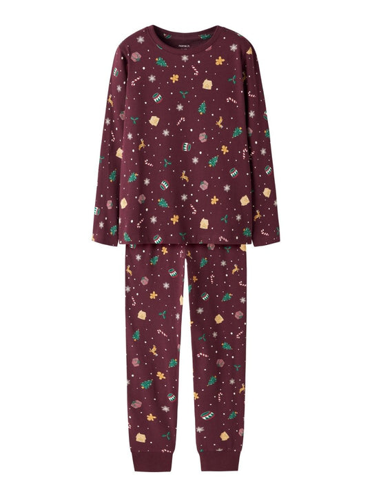 name it kids VISMAS JULEPYSJ - Burgundy | Torgunns Barneklær AS