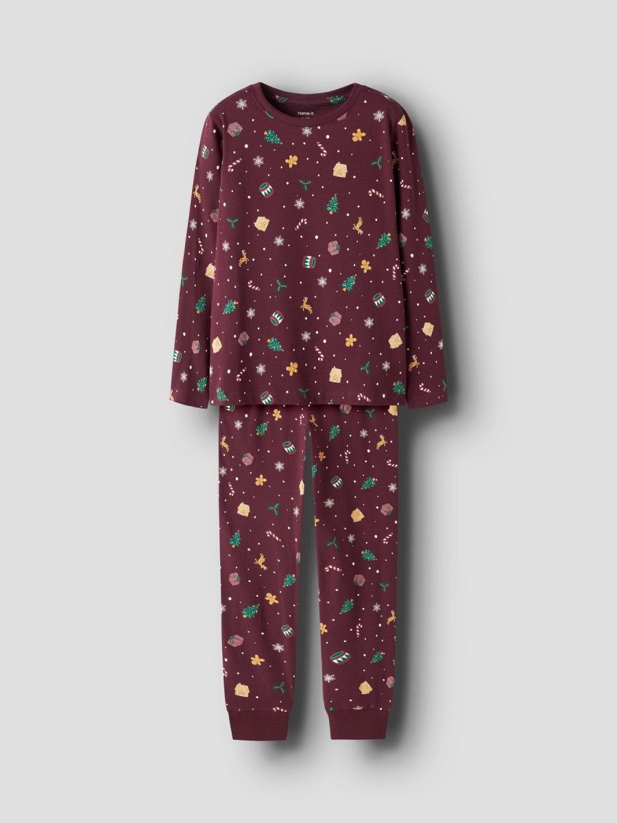 name it kids VISMAS JULEPYSJ - Burgundy | Torgunns Barneklær AS