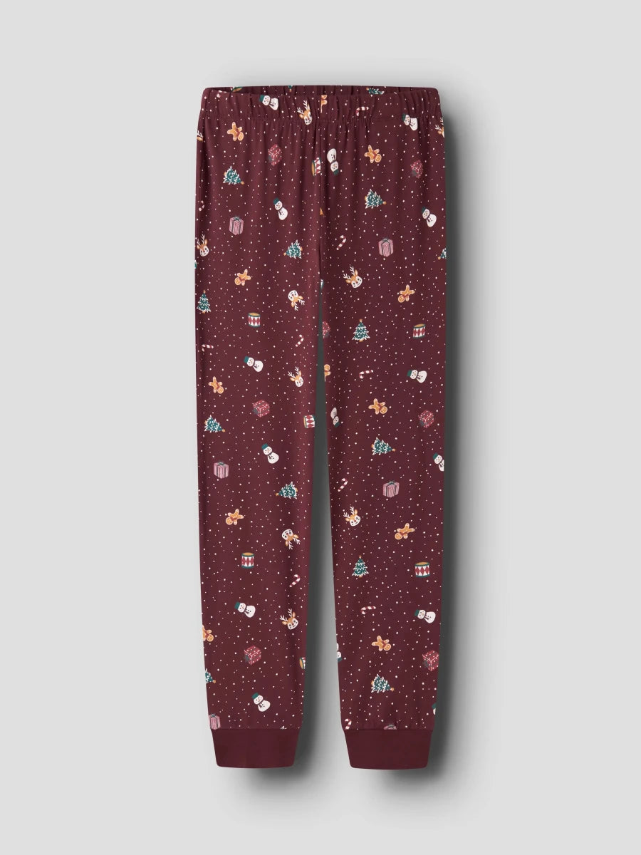 name it kids VISMAS nattsett - Burgundy | Jul | Torgunns Barneklær AS
