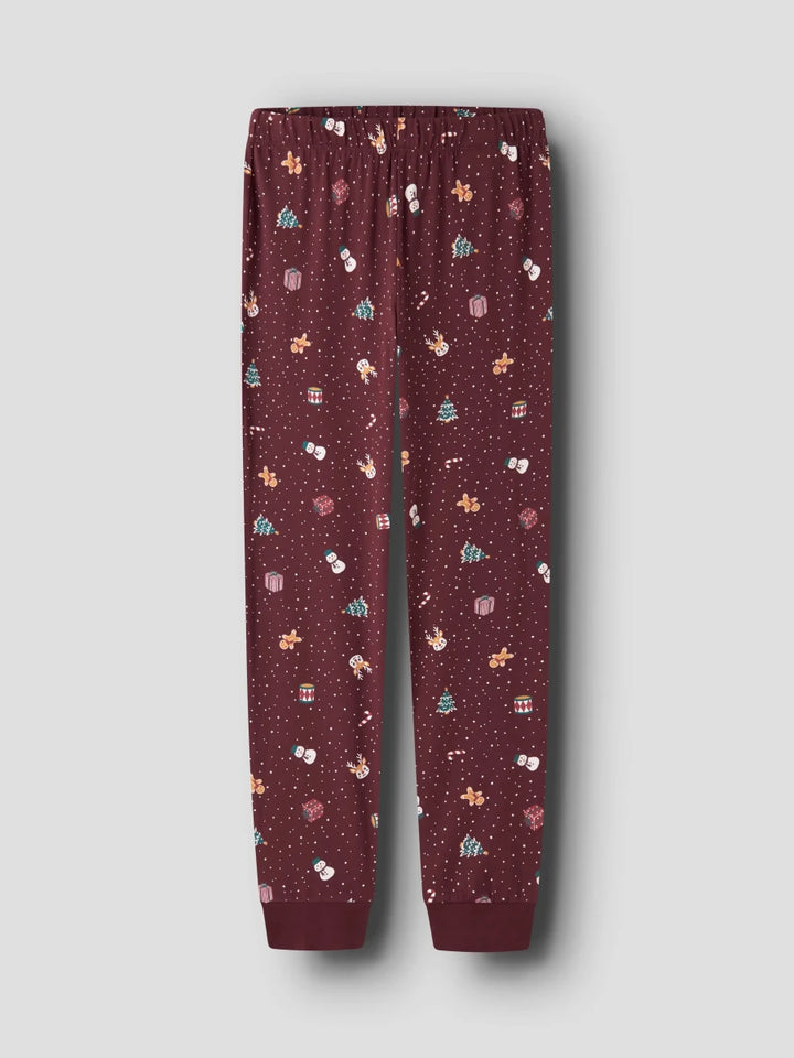 name it kids VISMAS nattsett - Burgundy | Jul | Torgunns Barneklær AS