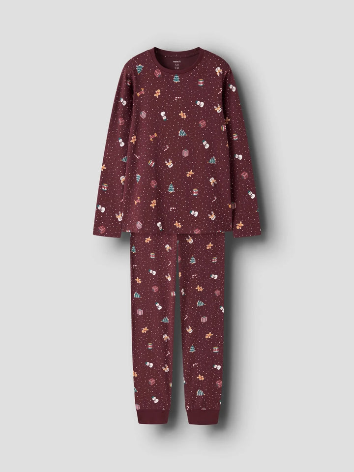 name it kids VISMAS nattsett - Burgundy | Jul | Torgunns Barneklær AS