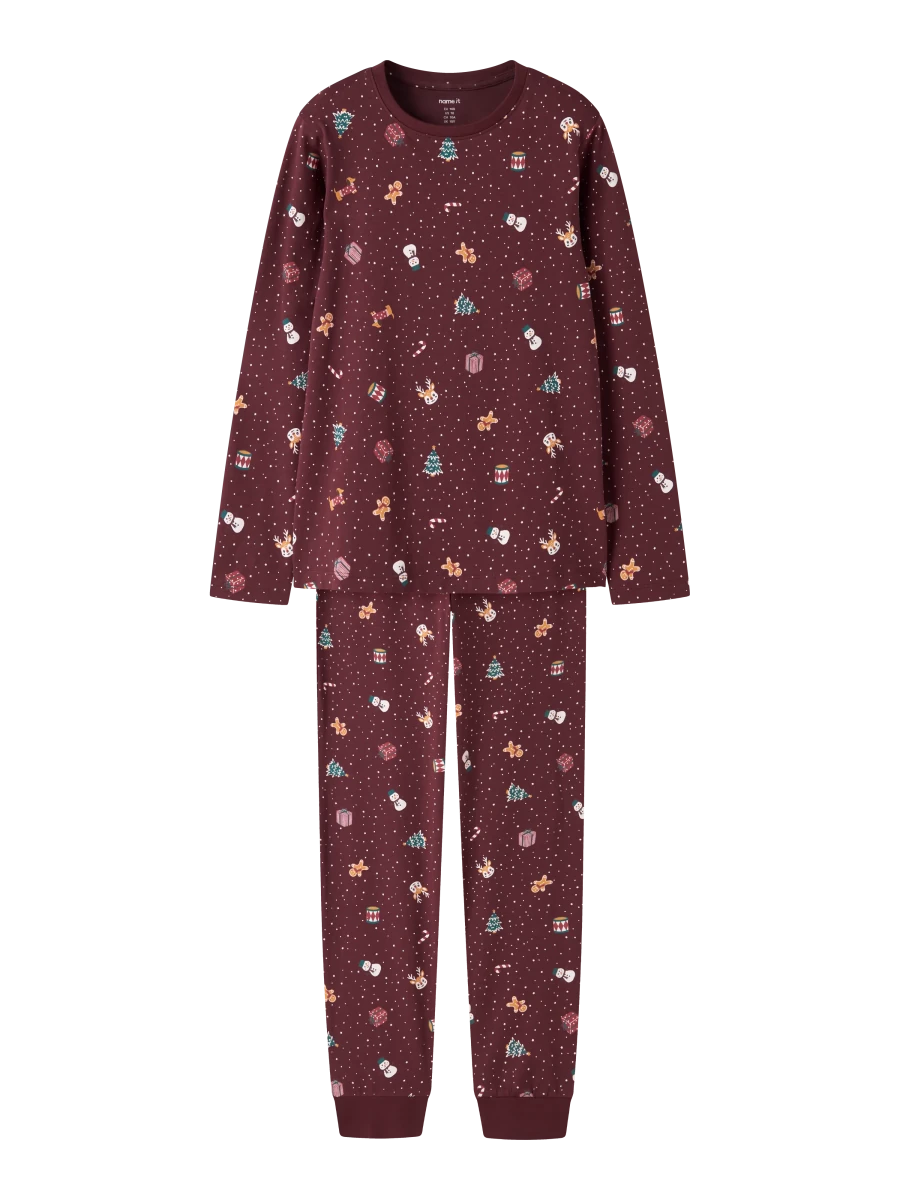 name it kids VISMAS nattsett - Burgundy | Jul | Torgunns Barneklær AS