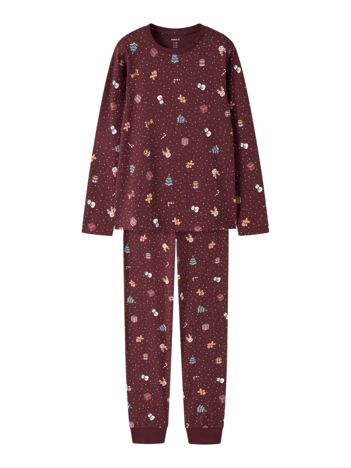 name it kids VISMAS nattsett - Burgundy | Jul | Torgunns Barneklær AS